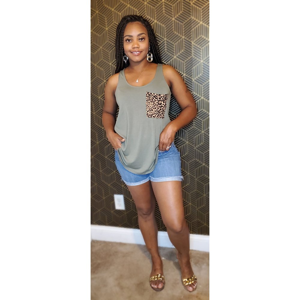 Touch of Leopard Tank Top