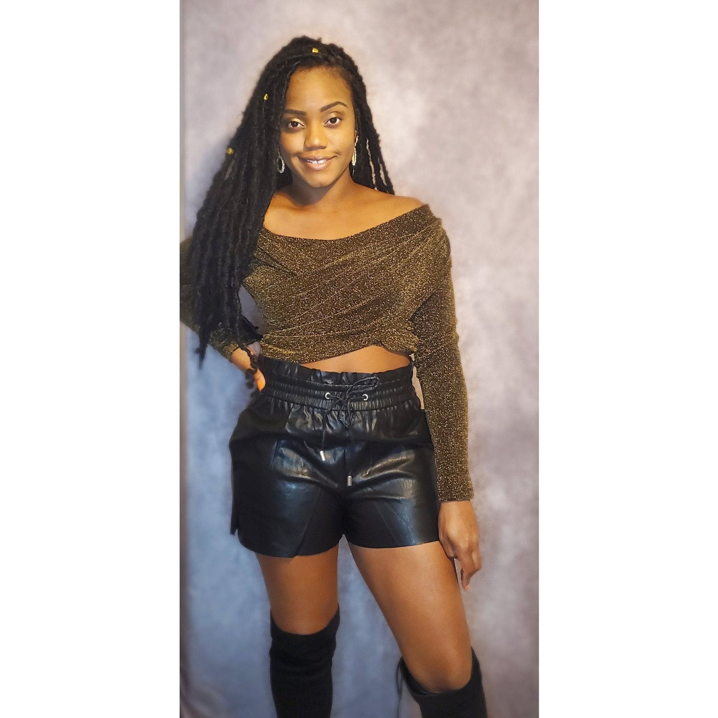 Black Leather shorts